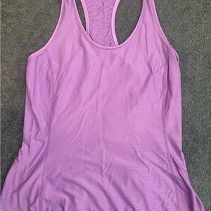 Lululemon Dash Tank Top II Cinch Ruched Lavender Pocket Vintage HTF EUC 8 10